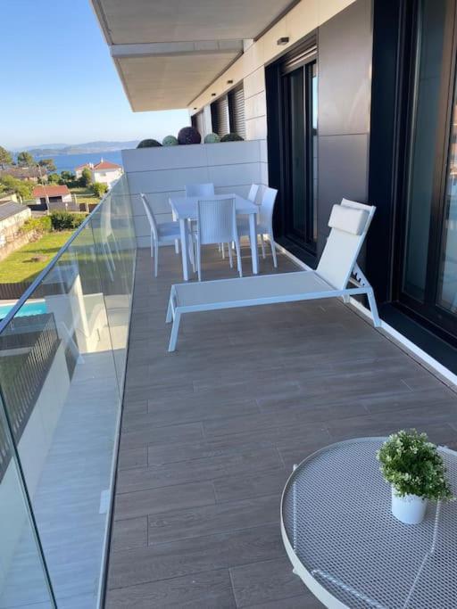 Precioso Apartamento Con Terraza Y Piscina En Portonovo-Sanxenxo 외부 사진